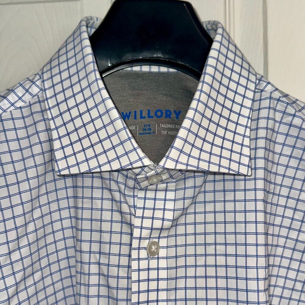 Twillory Performance Dress Shirt – 17.5/34-35 – Traditional Fit – Blue WP